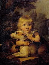 Louis Arnault portréja (1803-1885) Louis Leopold Boilly (1761-1845) gyermekfestménye 1808 kb. Nap. 0,22x0,16 m