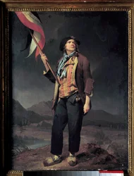 Simon Chenard énekes portréja