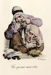 A válogatott orsók Louis-Leopold Boilly gravírozása (Louis Leopold Boilly