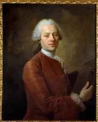 Jean, Alembert kerek portréja (1717 - 1783), Louis Tocque (1696 - 1772) Versailles festménye. Musee Lambinet. - Jean, the Round of Alembert (1717-1783) portréja. Louis Tocque festménye (1696-1772)