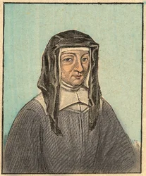 Louise de Marillac (Louise Le Gras) portréja (1591-1660) - Metszet a „” vallástanítás szemmel. Wonderful Album”, Louis Maitrejean és Georget Ramond - Franciaország 1910