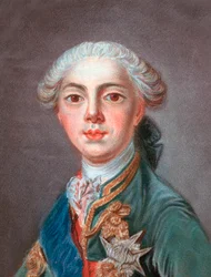 Louis Stanislas Xavier francia (a jövő XVIII. Lajos), Provence grófja (1755-1824) - Louis-Stanislas-Xavier francia, Provence grófja (1755-1824) - Metszett: Louis Marin (Louis-Marin) Bonnet (1736 ill. 1743-1793)