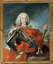 V. Fülöp spanyol király (1683-1746) portréja Louis Michel van Loo (1707-1771) festménye 1745 Dim. 1,04 x 0,83 m - V. Fülöp spanyol király (1683-1746) portréja. Louis Michel van Loo (1707-1771) festménye