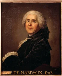 Pierre Carlet de Chamblain de Marivaux (1688-1763) portréja Louis Michel van Loo (1707-1771) festménye 1743 V. 0,63 x 0,52 m