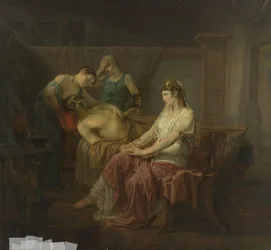 A halálosan sebesült Marcus Antonius és Kleopátra