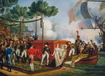 Napóleon Bonaparte és Marie Louise partra száll Antwerpenben