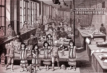Doll factory, Shipping room, from "La Nature"
