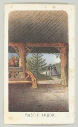 Rusztikus lugas a sorozatból, Views in Central Park, New York, 3. rész, 1864.
