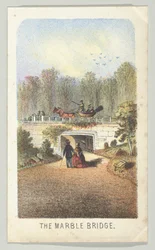 The Marble Bridge, Near the Lake, a Views in Central Park, New York, 3. rész, 1864 sorozatból.