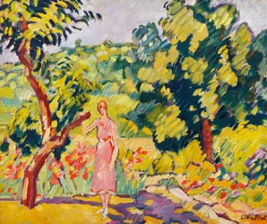 A Choisel-i Művészkertben, 1935 körül (olaj, vászon)