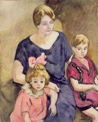 Anya és gyermekei (olaj, vászon)