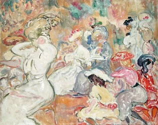 Fiatal nők a kertben, 1898 körül (olaj, vászon)
