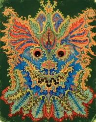 Kaleidoszkóp-macskák: macskaminta zöld alapon