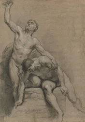 Two Male Nudes   1311068   hu       hungarian Successfully Translated  Original: Cut-away view of the interior of the Basilica of S. Paolo fuori delle Mura [St. Paul outside the Walls], from Views of Rome Translat: Cut-away view of the interior of the Basi