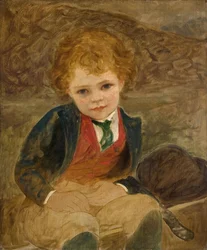 Tanulmány egy talicskában ülő fiúról, 1890.
