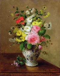 Csendélet virágokkal vázában, 1866 körül