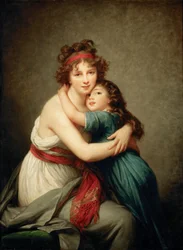 Önarckép lányával, Julie-val, kb. 1789