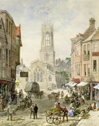 All Saints Pavement, York (akvarell és testfesték papíron)