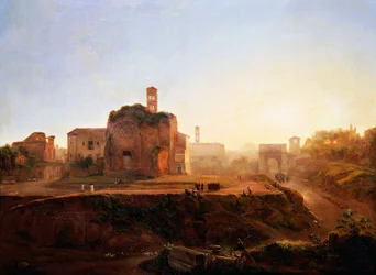 Kilátás a fórumra este, Louise-Josephine Sarazin de Belmont (1790-1870)
