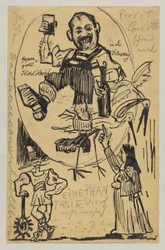 Lovis Corinth an Carl Strathmann: Postkarte, Poststempel 12. Juni 1895 (Appenzell)   1342988   hu       hungarian Successfully Translated  Original: Enkele vogels in een landschap Vogels (series title) Avivm vivae (series title) Translat: Enkele vogels in 