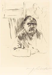 Önarckép bundában, 1913.