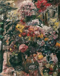 Csendélet krizantémokkal és amarillisszel, 1922