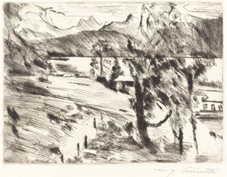 Walchensee Landschaft Walchensee táj, 1919.