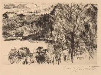 Walchensee mit Jochberg Walchensee Jochberggel, 1923.