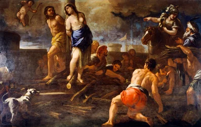 Luca Giordano (1632-1705) Olindo és Sophronia, olaj, vászon