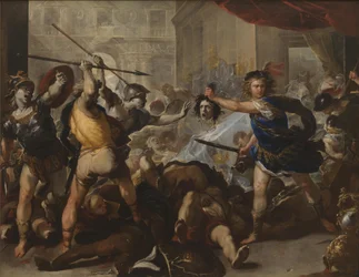 Perszeusz kővé változtatja Phineuszt és követőit, az 1680-as évek eleje