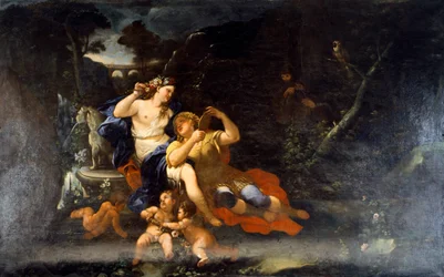 Luca Giordano (1632-1705) Rinaldo és Armida, olaj, vászon