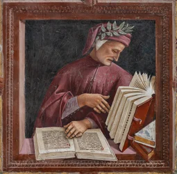 Dante műveit olvassa (freskó)