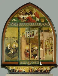 Magdolna oltár (tempera pergamenre)