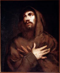 Luciano Borzone (1590-1645) Assisi Szent Ferenc képe