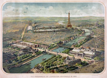 Az 1900-as világkiállítás panorámaképe.