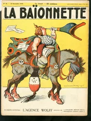 A "La Baionnette" borítója, színes szatirikus