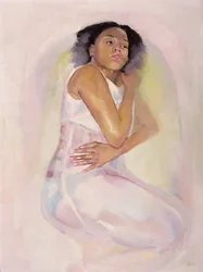 Gondolkodó lány, 2004 (olaj, vászon)