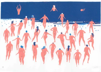 Nude Beach Run, 2016 (szitanyomat)