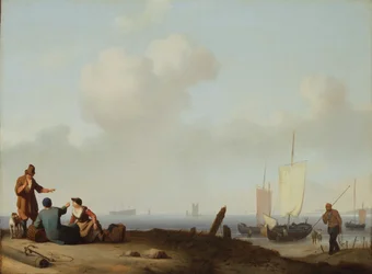 Halász és csiperkék, 1660-1700 körül (olaj, vászon, panelre fektetve)