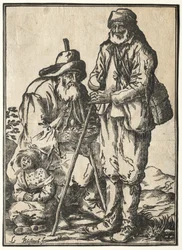 Két koldus és a leprás gyermek.