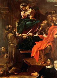 Szent Család Szent Ferenccel és adományozókkal