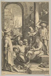Töviskoronázás, Krisztus passiójából, 1623 körül.