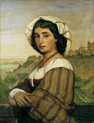 A Stella modell. A háttérben Ariccia