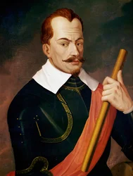 Albrecht Wallenstein, Friedland hercege, császári tábornagy a harmincéves háború idején, saját tisztjei gyilkolták meg 1634-ben Egerben