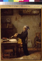 Knaus, Ludwig (1829-1910) tudósa. Olaj, fa. Állami A. Puskin Szépművészeti Múzeum, Moszkva