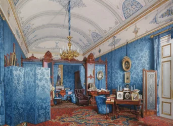 A Téli Palota belső terei. Mária Alekszandrovna császárné öltözője, 1857