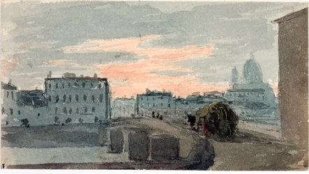 Kilátás a Carraia hídjára, Firenze (akvarell