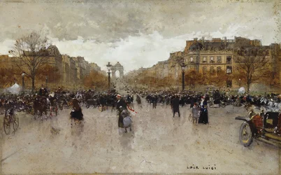 A Champs Elysees körforgalom, Párizs,