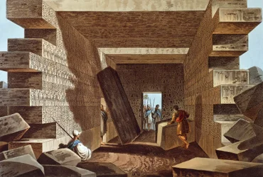 Jupiter Ammon templomának belseje Líbiában
