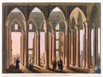 József terme a kairói fellegvárban, 31. tábla a „Views in Egypt” című műből, metszette Thomas Milton (1743-1827), kiadta Robert Bowyer (1758-1834), 1802